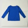 Lia T-shirt met bootnek, geverfd in de massa