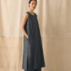 Linnen-katoenen twill schortjurk