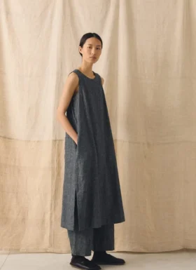 Linnen-katoenen twill schortjurk