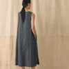 Linnen-katoenen twill schortjurk