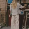 Ontspannen denimbroek met wijde pijpen