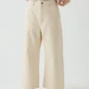 Ontspannen denimbroek met wijde pijpen