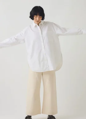 Oversized lang overhemd van katoen-oxford