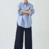 Oversized lang overhemd van katoen-oxford