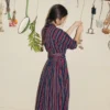 Pantry Stripe katoenen wikkeljurk