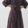 Pantry Stripe katoenen wikkeljurk