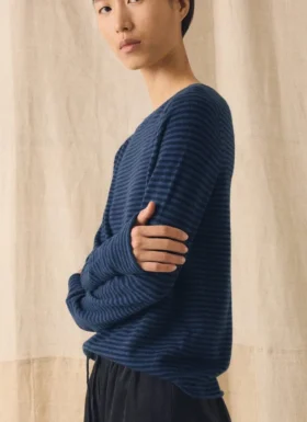 Striped Wool Cashmere Neat Trui