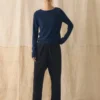 Striped Wool Cashmere Neat Trui