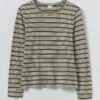 T-shirt met ronde hals en strepen