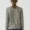 T-shirt met ronde hals en strepen