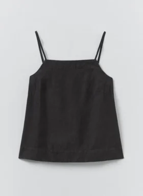 Tanktop met vierkante hals, geverfd in linnen