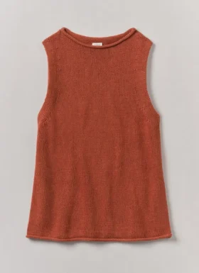 Tanktop van linnen en katoen