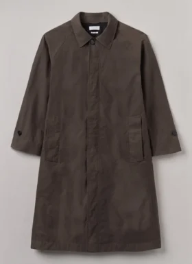Trenchcoat van gewaxt katoen