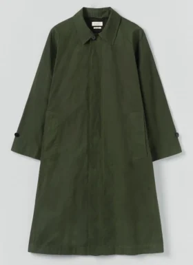 Trenchcoat van gewaxt katoen