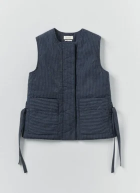 Vest met strepen en strik aan de zijkant