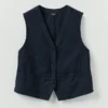 Vest van katoen-linnen canvas