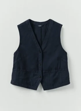 Vest van katoen-linnen canvas