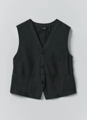 Vest van katoen-linnen canvas