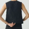 Vest van katoen-linnen canvas