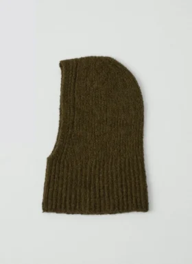 Wollen alpaca bouclé-capuchon