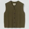 Wollen kasjmier tanktop met V-hals