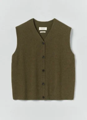 Wollen kasjmier tanktop met V-hals