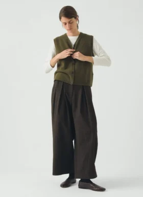 Wollen kasjmier tanktop met V-hals