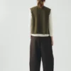 Wollen kasjmier tanktop met V-hals