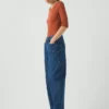 Wollen lyocell T-shirt met ronde hals
