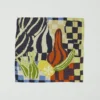 Zijden bandana met abstract stilleven