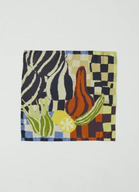 Zijden bandana met abstract stilleven