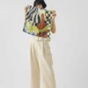 Zijden bandana met abstract stilleven