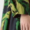 Zijden katoenen jurk met fruitprint